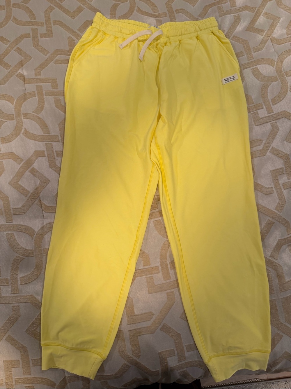 Yellow Drawstring Jogger Sweatpants